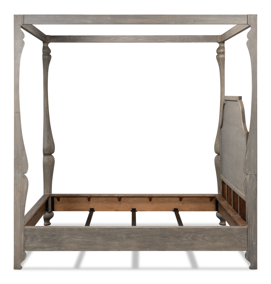 Madeline Bungalow Bed, King, Moonskin by Sarreid Ltd - view 9