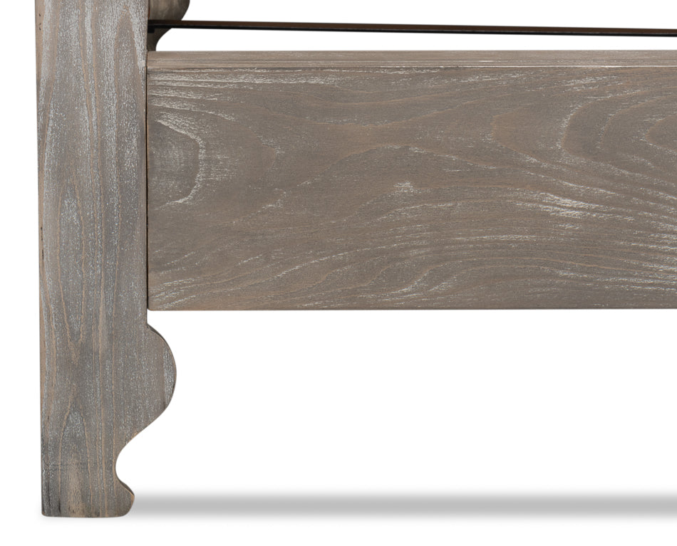 Madeline Bungalow Bed, King, Moonskin by Sarreid Ltd - view 10
