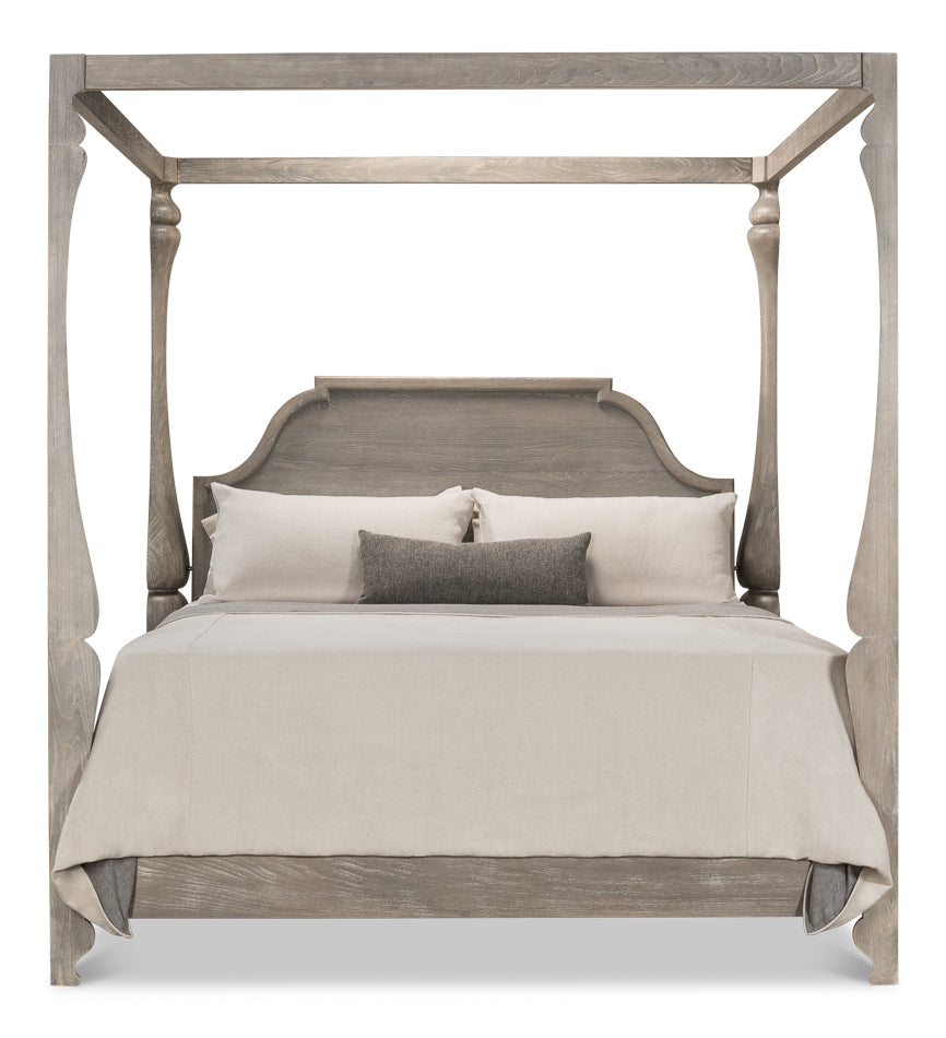 Madeline Bungalow Bed, King, Moonskin by Sarreid Ltd - view 2