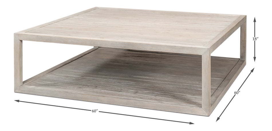 Camden Bungalow Cocktail Table by Sarreid Ltd - view 7