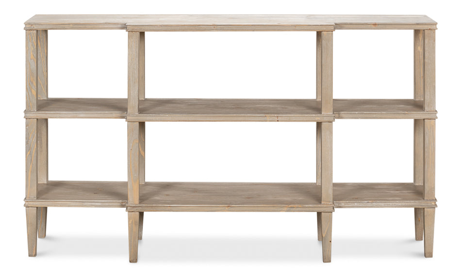 Grange Bungalow Console, Grey Thorne by Sarreid Ltd - view 2