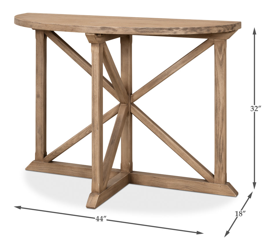 Gregorio Vineyards Half Moon Console by Sarreid Ltd - view 7