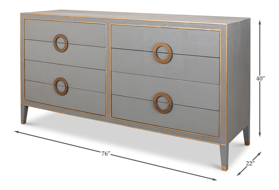 Gabriella Chest Of Drawers, Storm Grey by Sarreid Ltd - view 6