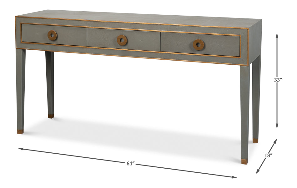 Gabriella Console, Storm Grey by Sarreid Ltd - view 6