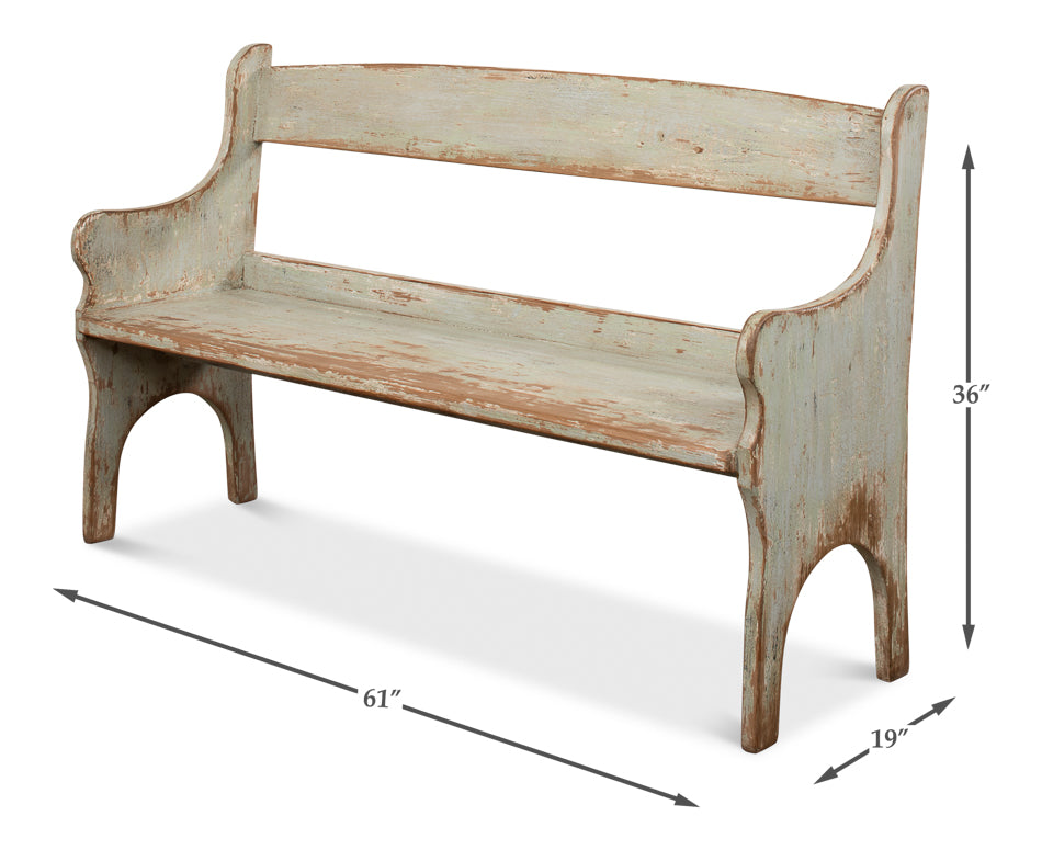 Arlo Bench, Sage by Sarreid Ltd - view 12