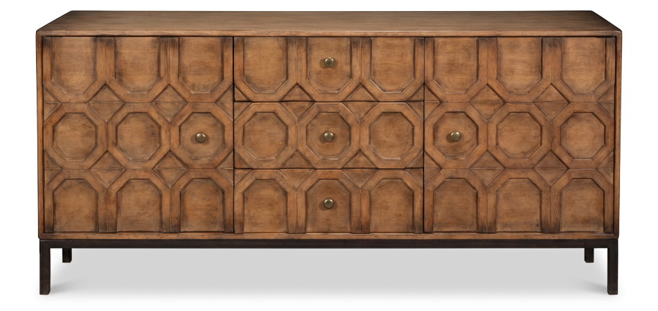 Becket Sideboard, Brown by Sarreid Ltd - view 2