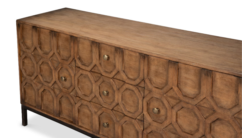 Becket Sideboard, Brown by Sarreid Ltd - view 4