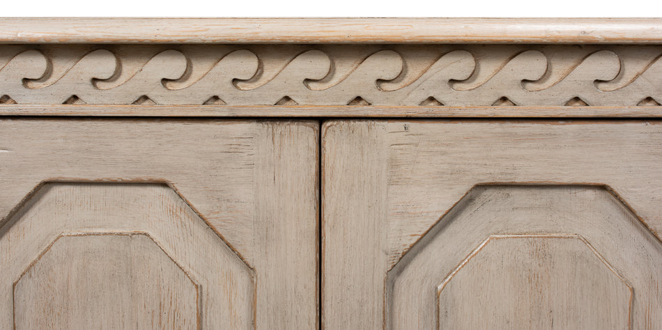 Wrenn Credenza, Stone Grey by Sarreid Ltd - view 11