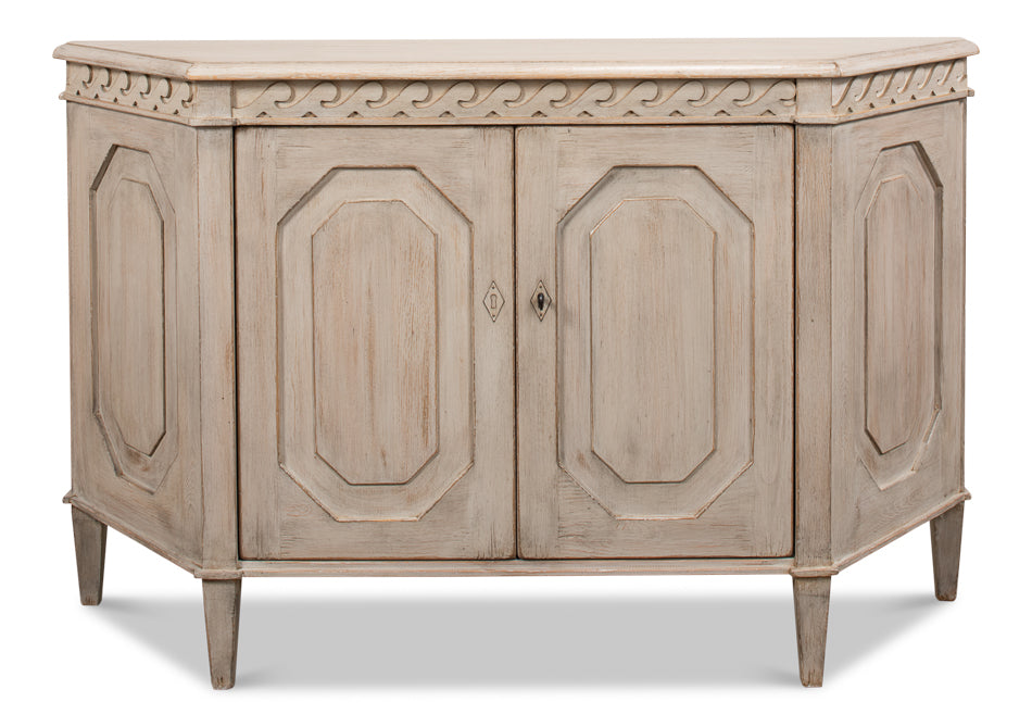 Wrenn Credenza, Stone Grey by Sarreid Ltd - view 2