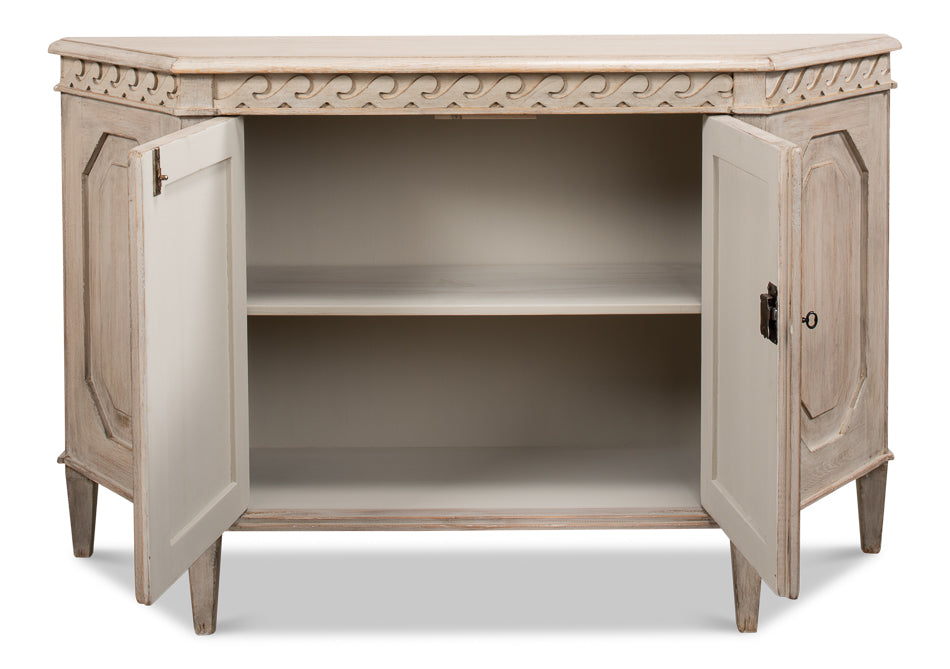 Wrenn Credenza, Stone Grey by Sarreid Ltd - view 3