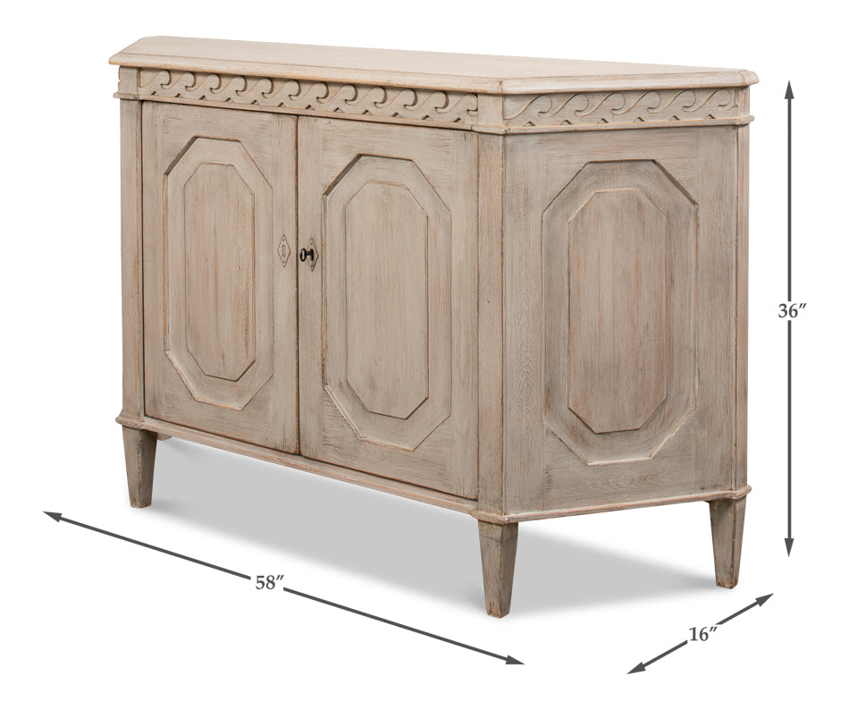 Wrenn Credenza, Stone Grey by Sarreid Ltd - view 6