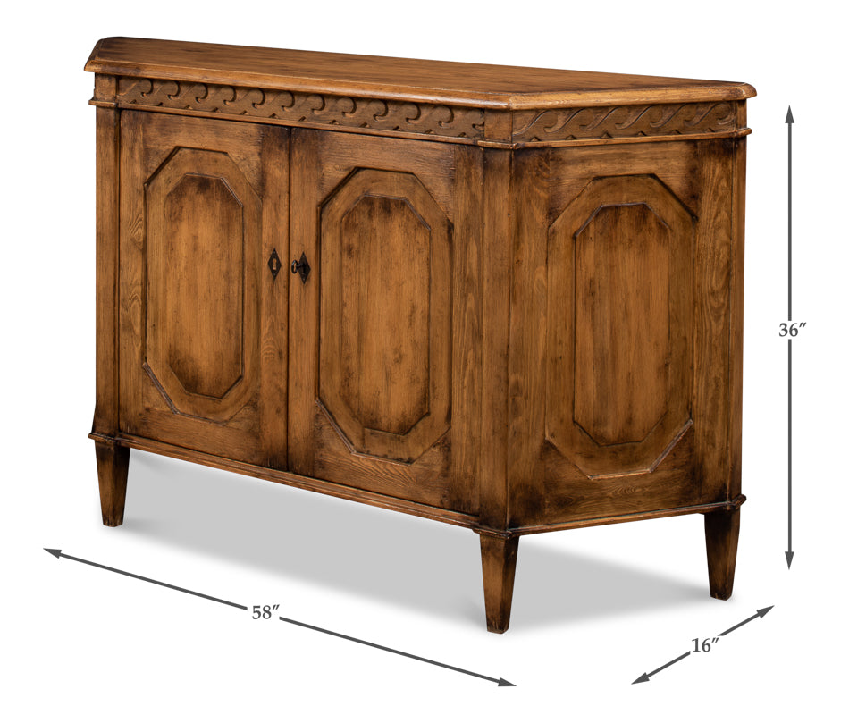 Wrenn Credenza, Brown by Sarreid Ltd - view 6
