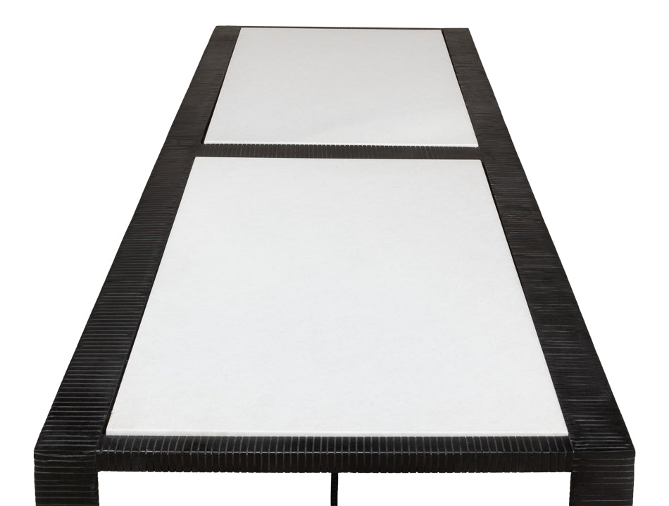 Ridged Iron Rectangular Coffee Table by Sarreid Ltd - view 8