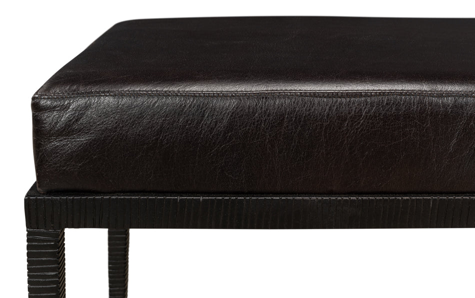 Duke Ridged Iron Bench by Sarreid Ltd - view 9