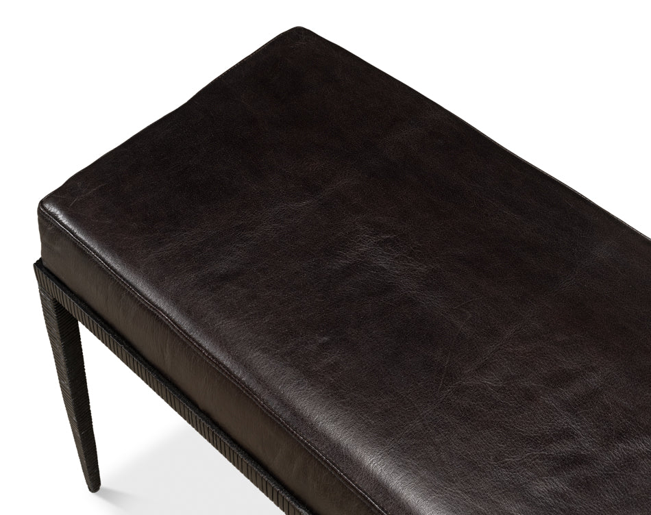 Duke Ridged Iron Bench by Sarreid Ltd - view 10