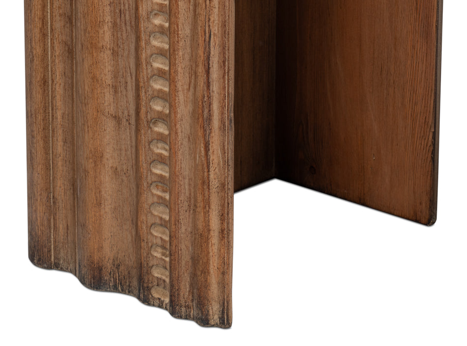 Mantel Console, Brown by Sarreid Ltd - view 11