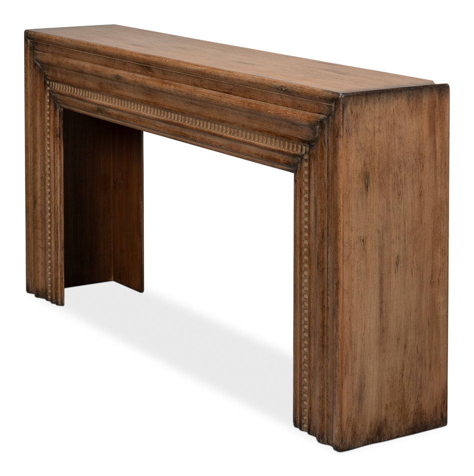 Mantel Console, Brown by Sarreid Ltd - view 3