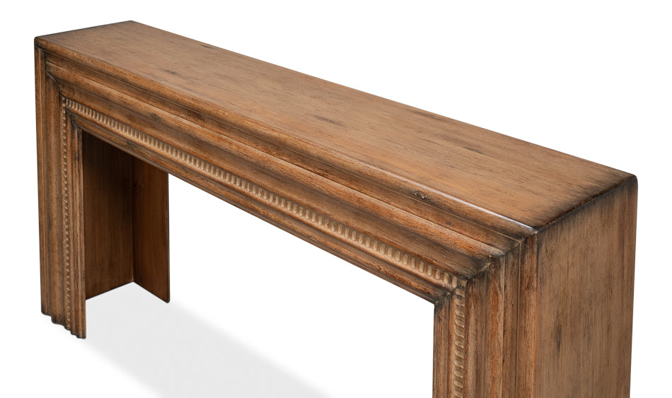 Mantel Console, Brown by Sarreid Ltd - view 4