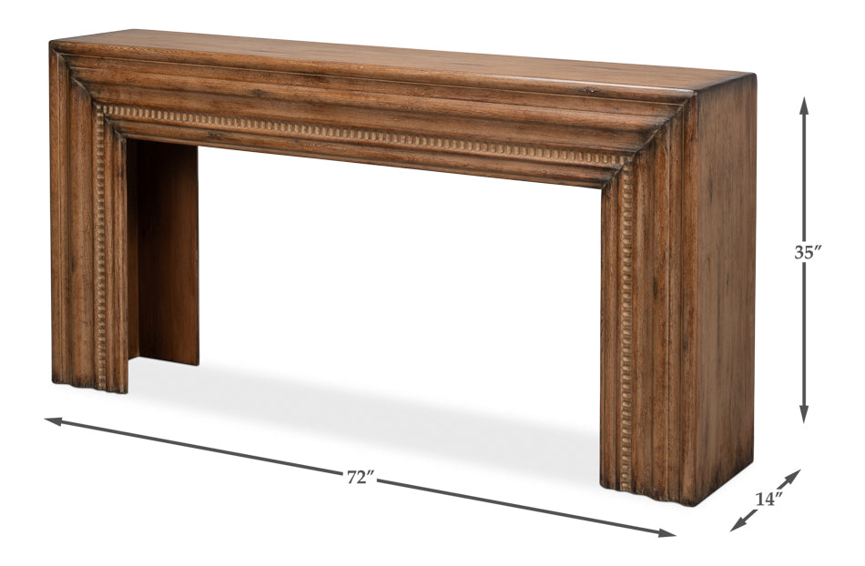 Mantel Console, Brown by Sarreid Ltd - view 7