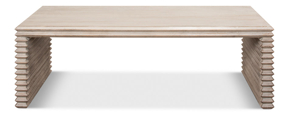 Stacked Cocktail Table, Stone Grey by Sarreid Ltd - view 2