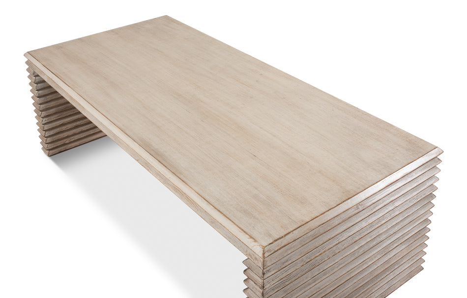 Stacked Cocktail Table, Stone Grey by Sarreid Ltd - view 4