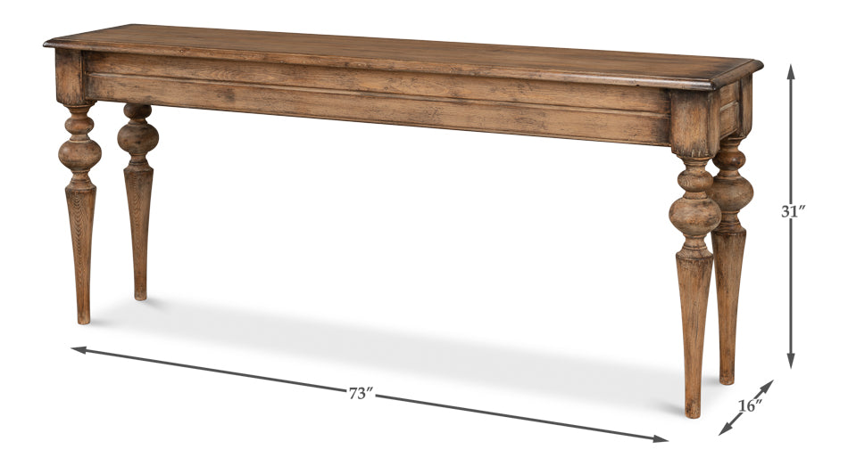Hudson Console, Brown by Sarreid Ltd - view 6