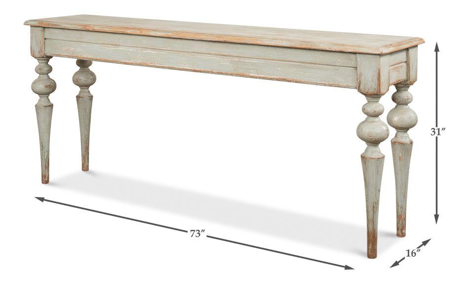 Hudson Console, Sage by Sarreid Ltd - view 6