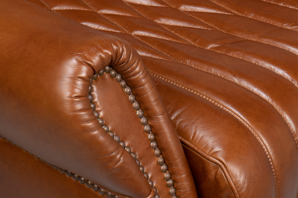 Bugatti Leather Swivel Chair by Sarreid Ltd - view 7