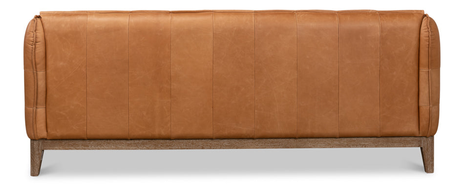 Isaac Leather Sofa by Sarreid Ltd - view 7