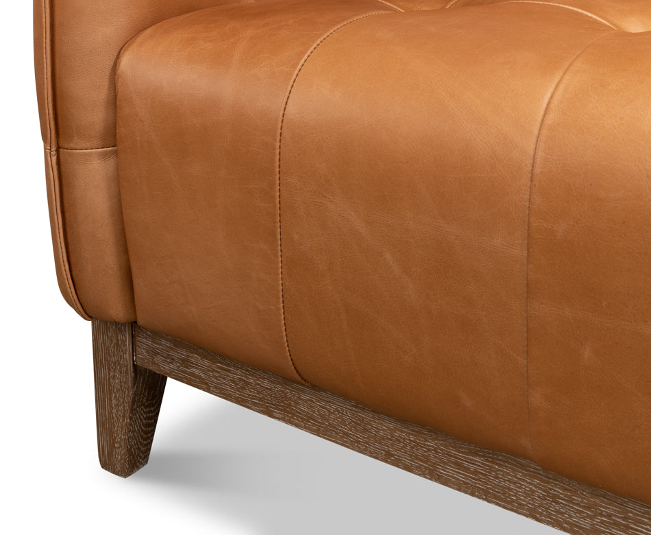 Isaac Leather Sofa by Sarreid Ltd - view 9