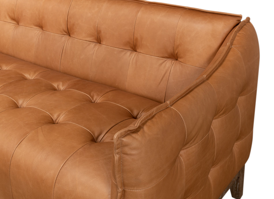 Isaac Leather Sofa by Sarreid Ltd - view 10