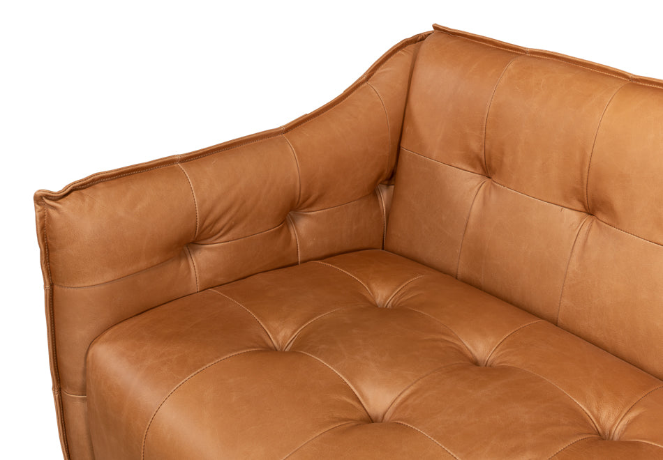 Isaac Leather Sofa by Sarreid Ltd - view 5