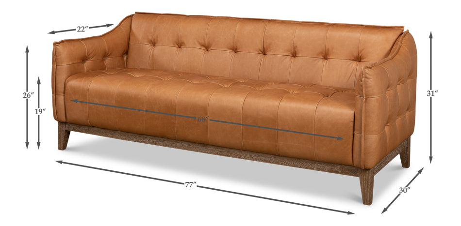 Isaac Leather Sofa by Sarreid Ltd - view 12