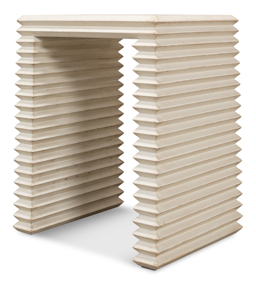 Stacked Side Table, Antique White by Sarreid Ltd - view 12