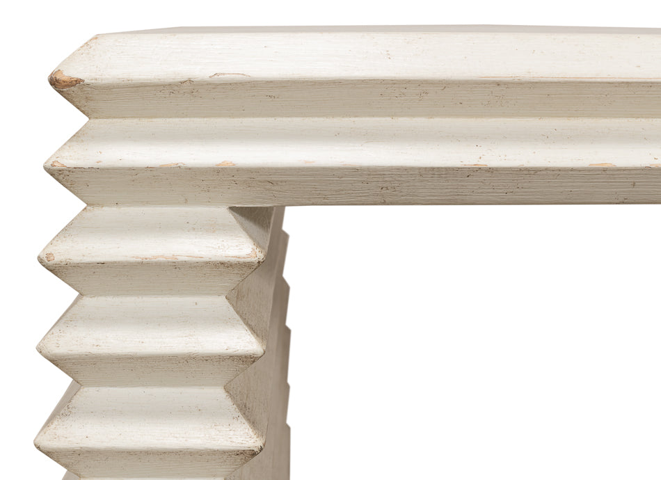 Stacked Side Table, Antique White by Sarreid Ltd - view 7