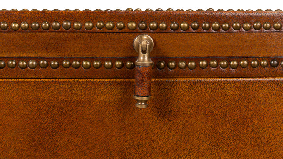 Remington Leather Box On Stand by Sarreid Ltd - view 10