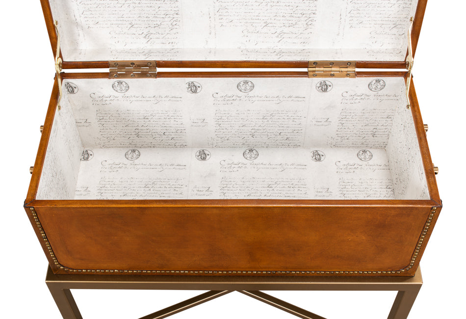 Remington Leather Box On Stand by Sarreid Ltd - view 11