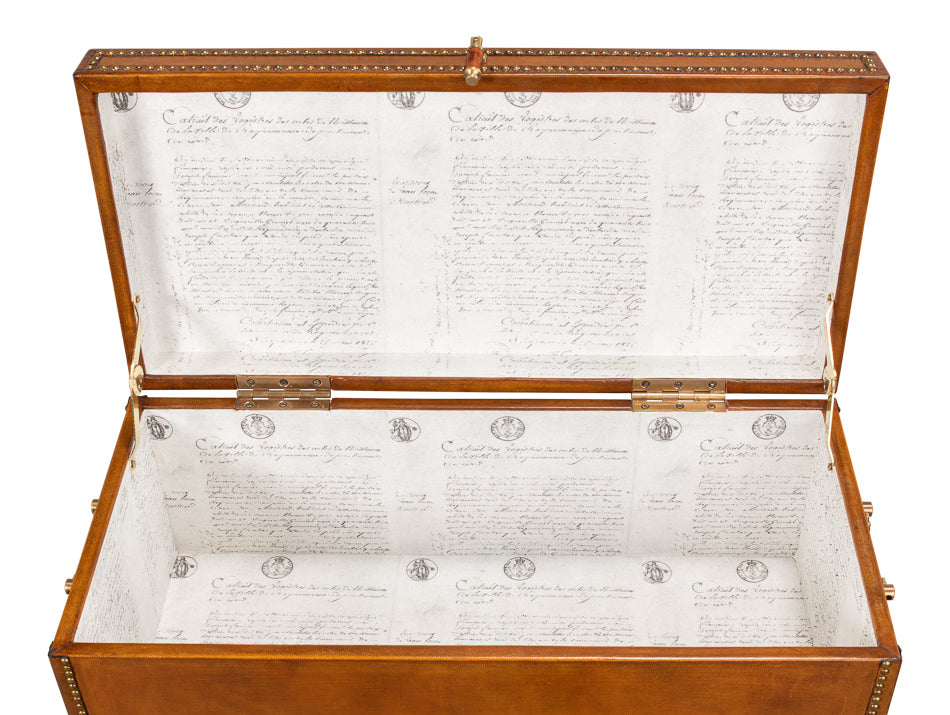 Remington Leather Box On Stand by Sarreid Ltd - view 7