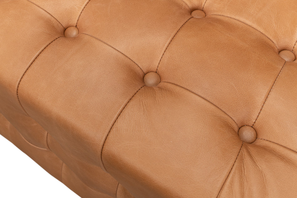 Beam Bench Tufted Leather by Sarreid Ltd - view 8