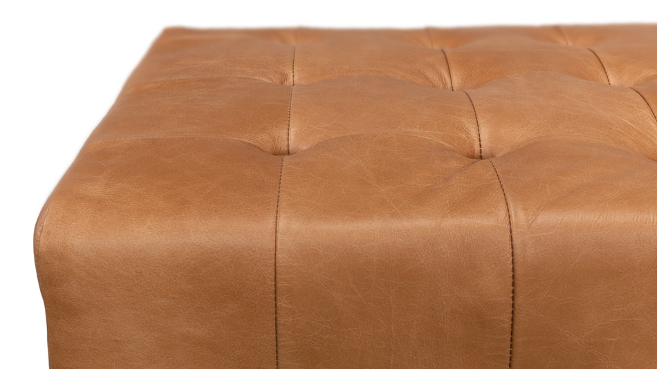 Beam Bench Tufted Leather by Sarreid Ltd - view 5