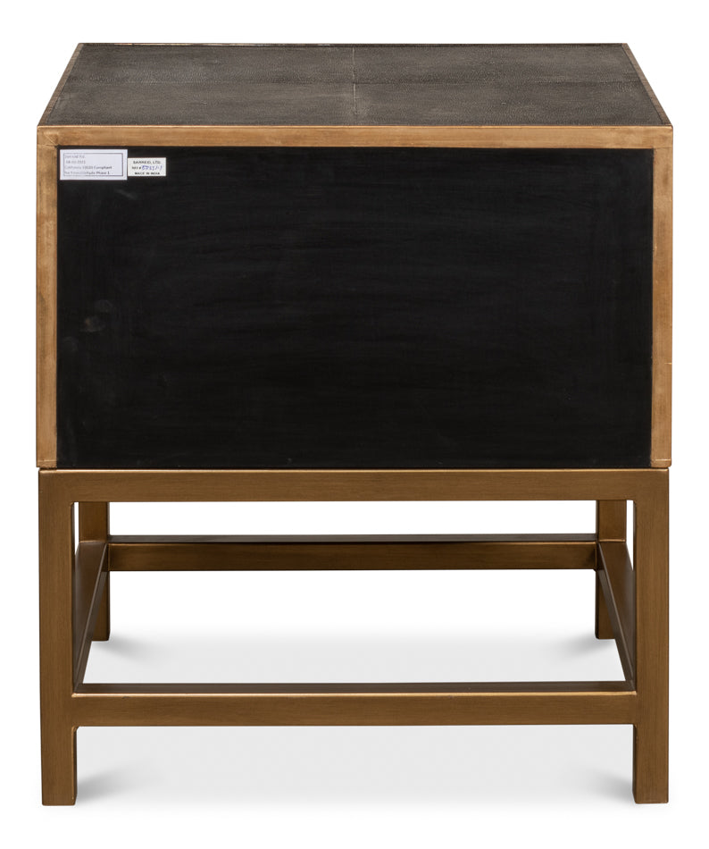 Gideon Shagreen Side Table, Antique Grey by Sarreid Ltd - view 8