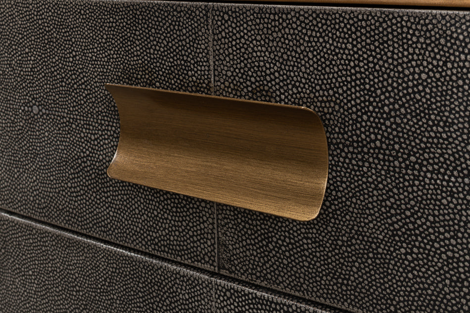Gideon Shagreen Side Table, Antique Grey by Sarreid Ltd - view 6