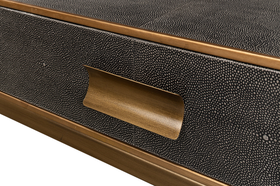 Gideon Shagreen Sq.Coffee Table,Ant.Grey by Sarreid Ltd - view 10