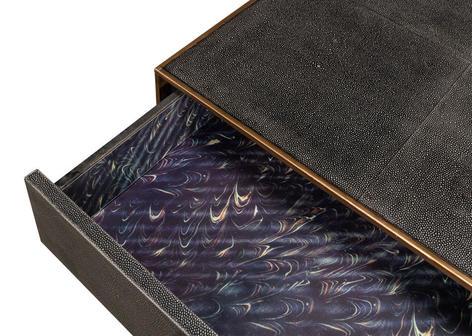 Gideon Shagreen Sq.Coffee Table,Ant.Grey by Sarreid Ltd - view 11