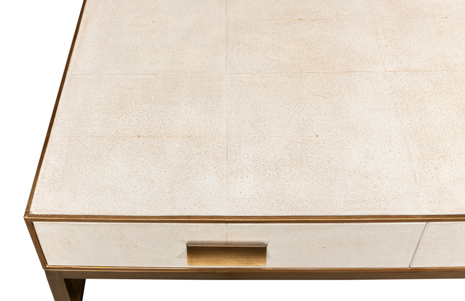 Gideon Shagreen Sq.Coffee Table, White by Sarreid Ltd - view 10
