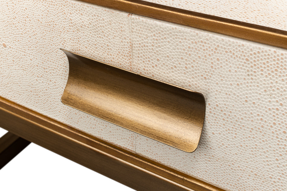 Gideon Shagreen Sq.Coffee Table, White by Sarreid Ltd - view 12
