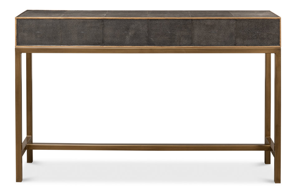 Gideon Shagreen Console Table, Ant.Grey by Sarreid Ltd - view 8