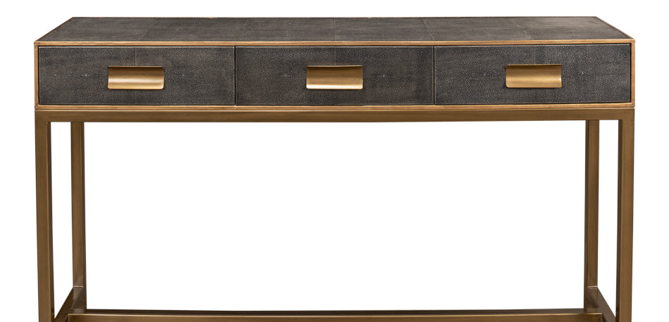 Gideon Shagreen Console Table, Ant.Grey by Sarreid Ltd - view 10