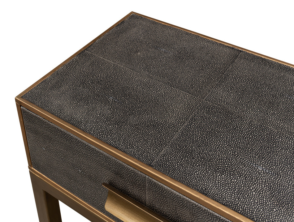 Gideon Shagreen Console Table, Ant.Grey by Sarreid Ltd - view 5