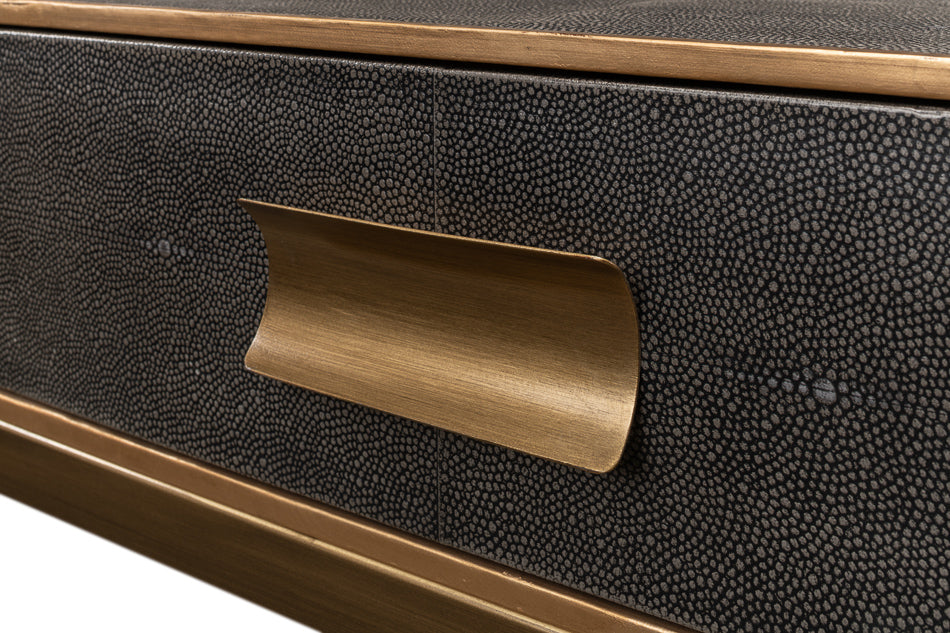 Gideon Shagreen Console Table, Ant.Grey by Sarreid Ltd - view 6